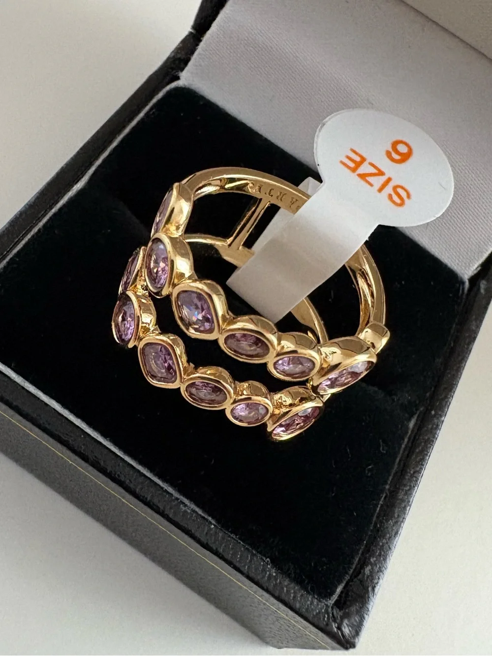 Bomb Party We Clash, We Click Ring RG63911 Amethyst CZ Gold Plating